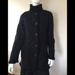 Dominic Bellissimo black shearling reversible coat